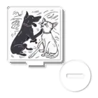 omochiのへやの犬と猫のたたかい Acrylic Stand