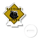 PALA's SHOP　cool、シュール、古風、和風、のCAUTION- Bear　４ Acrylic Stand