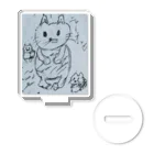 宇宙黒猫キョロちゃんの謎の画伯が描いた宇宙黒猫キョロちゃん Acrylic Stand