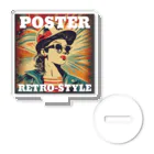 kazu_gのレトロ風ポスター（女性） Acrylic Stand