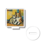 garireoのゴッホが描いたような仲良しの猫と犬 Acrylic Stand