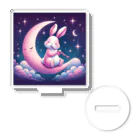 hikarustoreのピンクうさぎの月夜の調べ Acrylic Stand