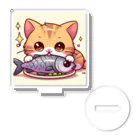 zuuu-の魚を前にドヤ顔にゃんこ☆ アクリルスタンド