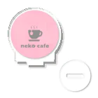 川上牧場のneko cafe（ピンク）デザインイラスト アクリルスタンド