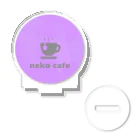 川上牧場のneko cafe（パープル）デザイン以来 アクリルスタンド