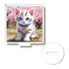 yoiyononakaの春と桜と虎縞白猫02 Acrylic Stand