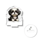 Shih Tzu Fanのシーズー（黒／白） アクリルスタンド