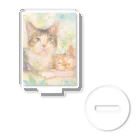 やさしい世界の綿毛と猫 Acrylic Stand