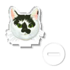 segasworksのねこさんのお顔（白黒ねこ） アクリルスタンド