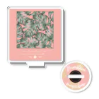 Lutrinaeのモンステラ / Monstera × Music Player Pink【四角】 アクリルスタンド Acrylic Stand