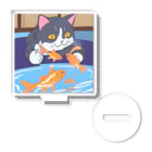 Chama's shopの猫と金魚 Acrylic Stand