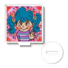 にじわたりねこのかわいい心　女の子イラスト Acrylic Stand