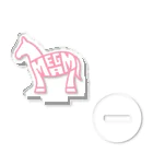 -megami-のHORSE MARK Pink Acrylic Stand
