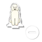 ゆいたっく／犬イラストのおすわりのゴールデンドゥードル Acrylic Stand