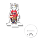 OKAYU_FACTORYの白猫の振袖着物 Acrylic Stand