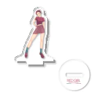 はり@カラーパレットイラストのRED GIRL(背景なし) Acrylic Stand