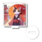 oz-chanの傘をさしている猫_アニメ風2 Acrylic Stand