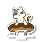 うさやのドーナツをゲットしてご満悦の猫 アクリルスタンド