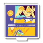 GOODS SHOP【そぞろな小窓】 SUZURI店の【I'm lovin' it! :D -orange-】アクリルスタンド Acrylic Stand