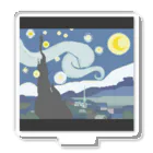 H.K.Goatmanのドット絵星月夜 アクリルスタンド