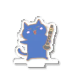 まなclarinetの青いねことクラリネット Acrylic Stand