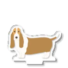 ゆいたっく／犬イラストのバセット・ハウンド Acrylic Stand