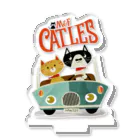 CATLESのCATLES CAR DRIVE ハチワレ猫とキジトラ猫のドライブ アクリルスタンド