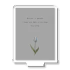 rilybiiのTULIP, white gray blue . Acrylic Stand