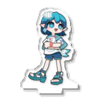 熊谷ゆ〜ほ_デザイングッズのBLUE ECHOES ポンだるま Acrylic Stand