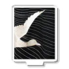 PALA's SHOP　cool、シュール、古風、和風、の黒と白　水鳥の柄 アクリルスタンド