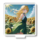 工房ruhuの花言葉ガール #50 ヒマワリ Acrylic Stand