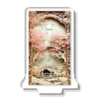 楽輝世のペーパークラフト風 水彩画「桜05」 Acrylic Stand