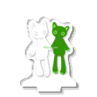 まゆれての推しペアCATDOLL（White＆green） Acrylic Stand