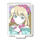 しおぱんメロンパンのガール（お気に入りのお花のアクセサリー） Acrylic Stand