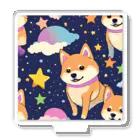 ゆんまるの夜空に柴犬 アクリルスタンド