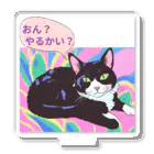 hatiwarenek-gomaのハチワレ猫ゴマちゃんの決め台詞 アクリルスタンド