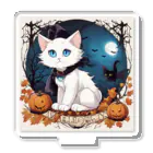 yoiyononakaのハロウィンの白猫08 Acrylic Stand