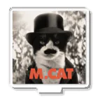 CATLESのネコ好き 猫柄 ハチワレちょび髭 CATLES M.CAT マリオキャット アクリルスタンド