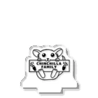 YUchan’s ChinchillaFamilyのChinchilla Familyのロゴマーク アクリルスタンド