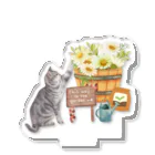 きら星のお花が好きな猫 Acrylic Stand