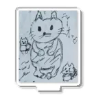 宇宙黒猫キョロちゃんの謎の画伯が描いた宇宙黒猫キョロちゃん Acrylic Stand