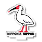 Upupiの【NIPPONIA NIPPON】トキのロゴ（シンプル文字あり） アクリルスタンド