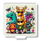 お茶目なドット絵のドット絵動物さん Acrylic Stand