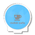 川上牧場のneko cafe（ブルー）デザインイラスト アクリルスタンド