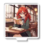 プリンゴブリンの赤毛の読書メガネさん Acrylic Stand