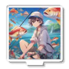 chillfishingの釣りガール爆釣！ Acrylic Stand