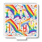 Happy　Rainbow　Flagのレインボーフラッグ アクリルスタンド