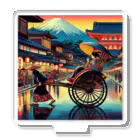 日本の風景 COOL JAPANの日本の風景:人力車で散策、Japanese scenery: Stroll around by jinrikisha アクリルスタンド