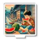 日本の風景 COOL JAPANの日本の風景:スイカを食べた夏の日の思い出 Acrylic Stand