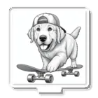 hakumenhonのスケートボード犬 Acrylic Stand
